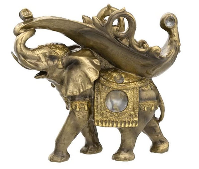 ICE Armor Lucky Wealth Thai Elephant Wine Rack Bottle Holder, Wine Rest Figurine Statue, Feng Shui Home Decor on Tabletops and Counters, Wine Lovers Anniversary Housewarming Unique Gifts for Her - Image 5